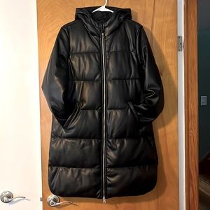 Levi’s Women’s faux leather puffer jacket